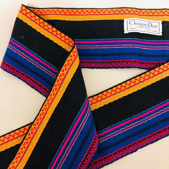 RARE! vintage CHRISTIAN DIOR hand loomed BELT - Picture 5 of 8